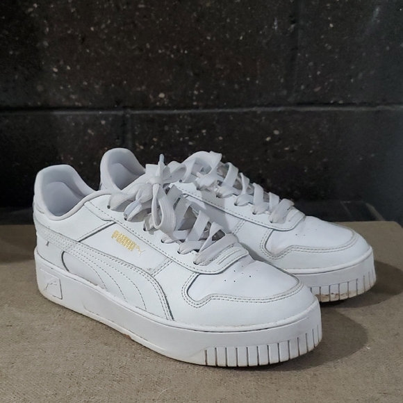 Puma White Sneakers Classic Low-Top Design - Picture 1 of 10